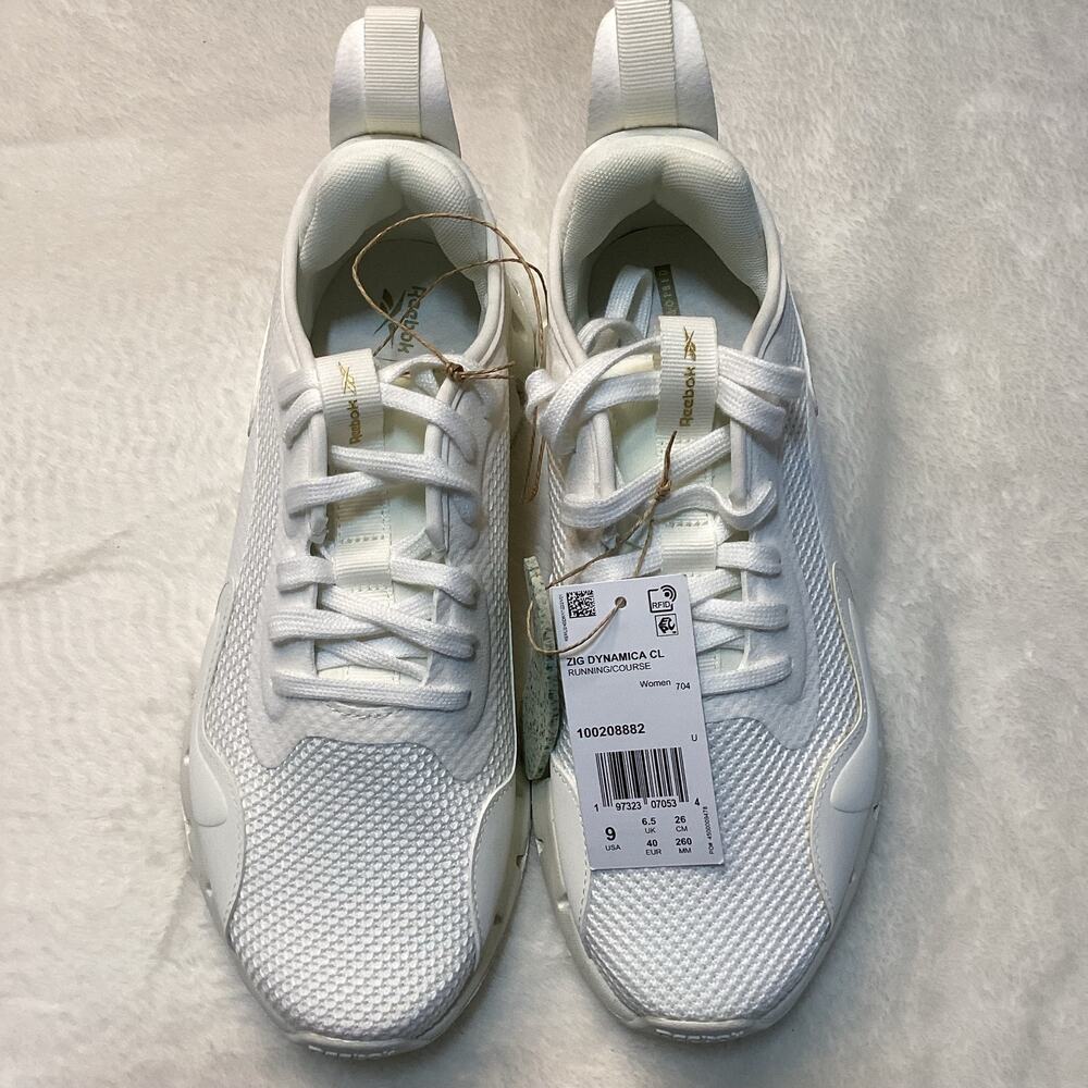 Reebok Zig Dynamica CL Women’s Size 9 Chalk White Running Sneakers NWT New
